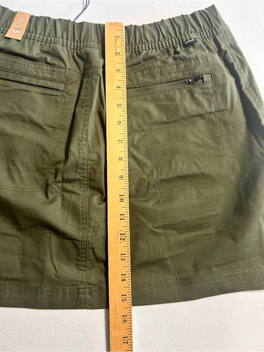 prAna Double Peak New With Tags Skort Women's Size 6 Hiking Skirt cargo green - Picture 9 of 11